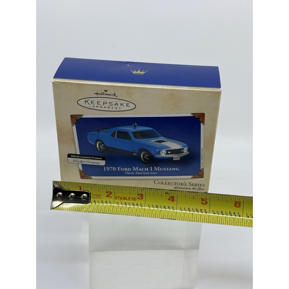 New Hallmark Keepsake Ornament 1970 Ford Mach I Mustang Collector's Series - Picture 4 of 4